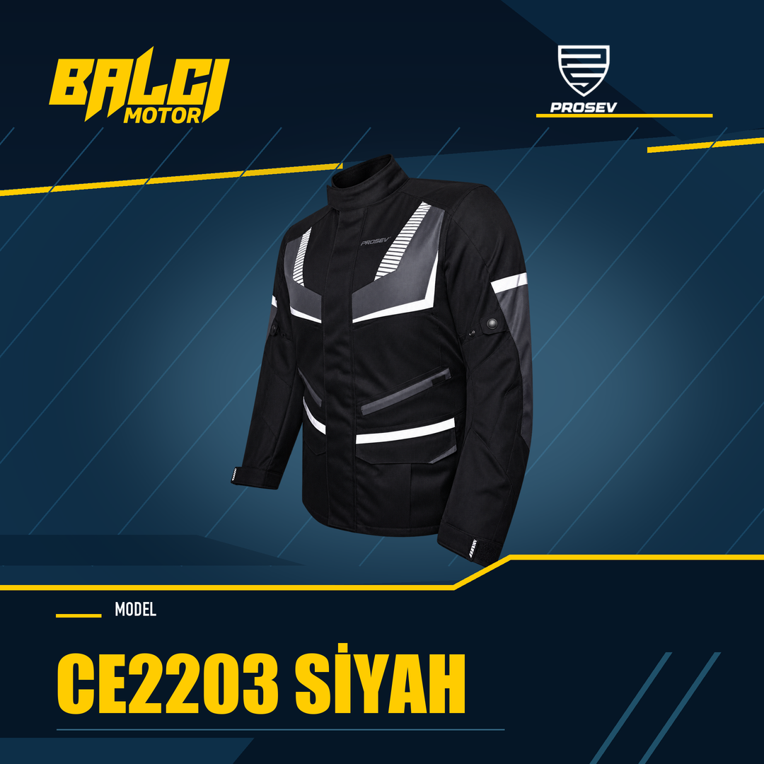 PROSEV CE2203 Siyah motosiklet montu