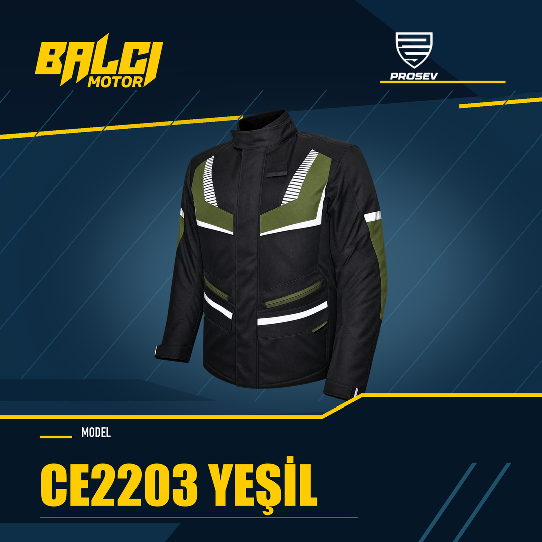 PROSEV CE2203 Yeşil motosiklet montu