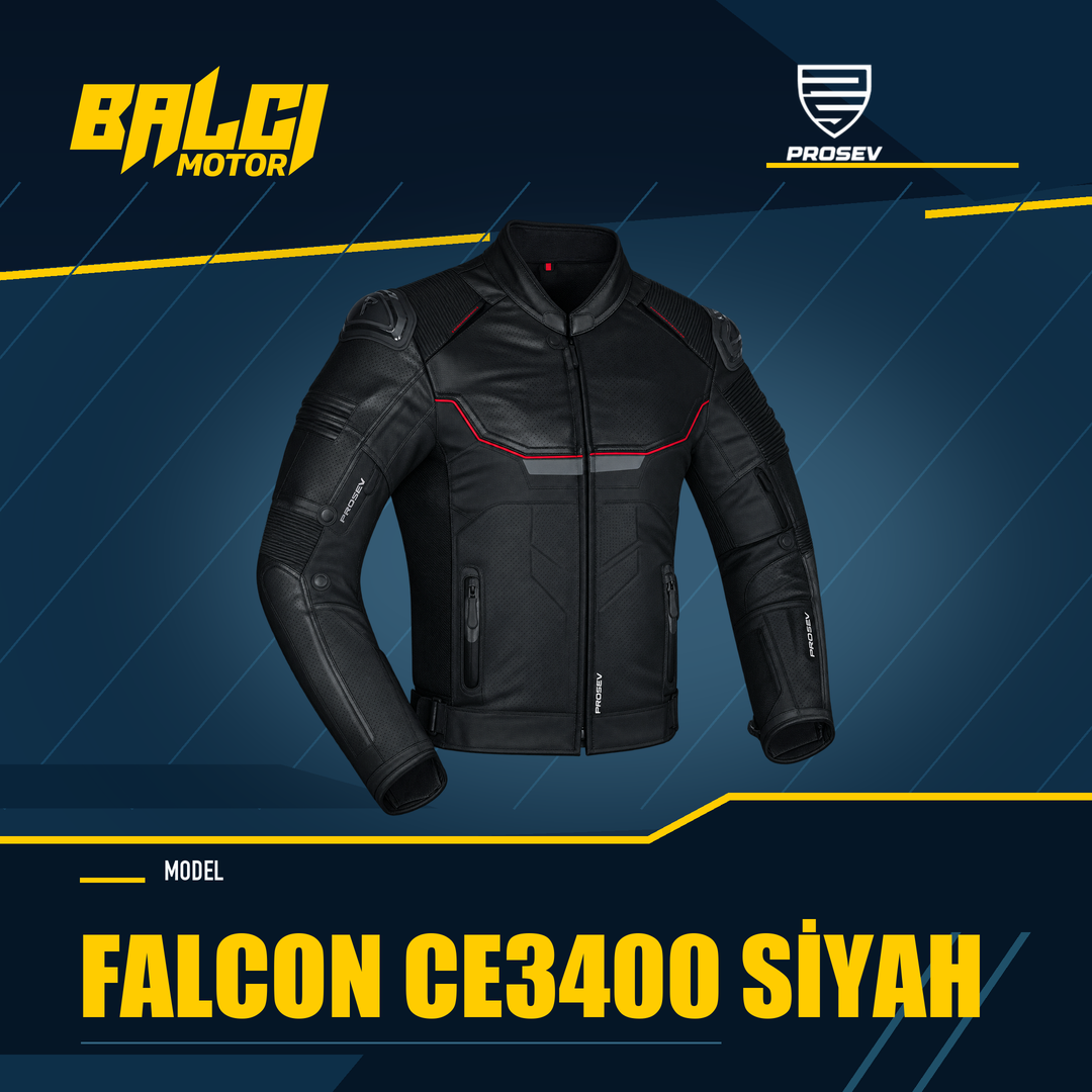 PROSEV FALCON CE3400 Siyah motosiklet montu